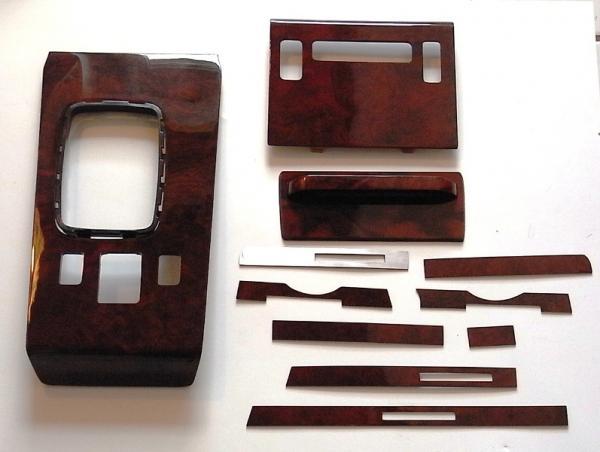 Wood set from burled wood (10 pcs) fit for Mercedes R107/W107