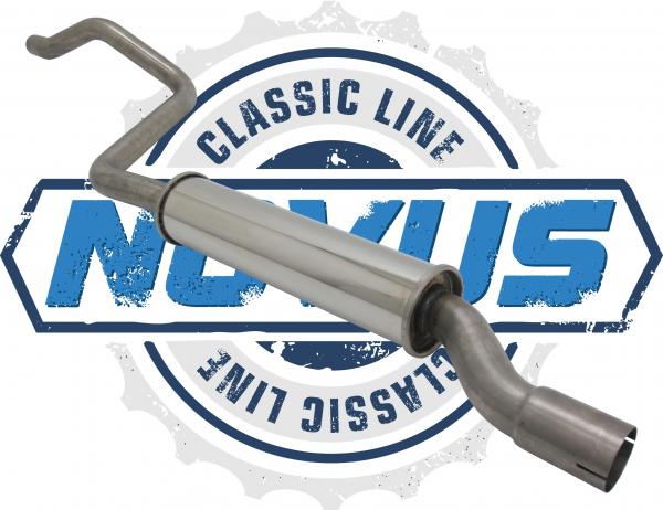 NOVUS Classic Line Stainless steel front silencer for VW Golf 1 Cabriolet 1.8 2H