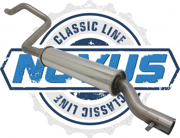 NOVUS Classic Line Stainless steel front silencer for VW Golf 1 Cabriolet Scirocco 53B
