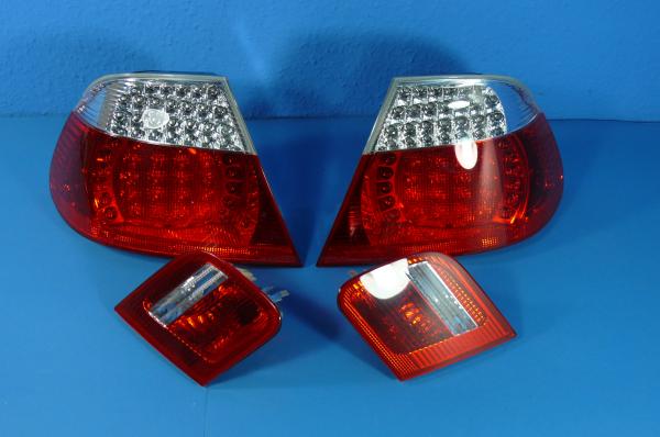 Taillights LED red/white fit for BMW 3er E46 Convertible -02/03