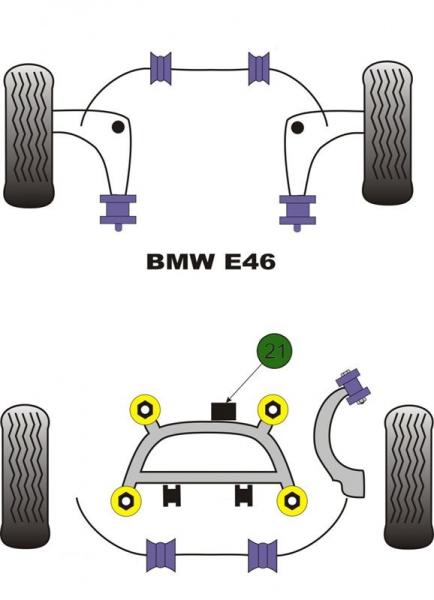 POWERFLEX final drive rear mount set fit for BMW Z4M E85 E86 M3 E46 (21)