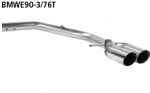 BASTUCK Rear pipe set RH 2x 76mm 20° cut fit for BMW 3er E90 E91 E92 E93